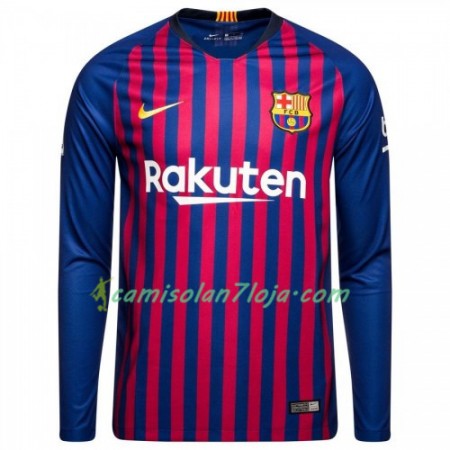 Camisola FC Barcelona 1º Equipamento 2018/19 Manga Comprida